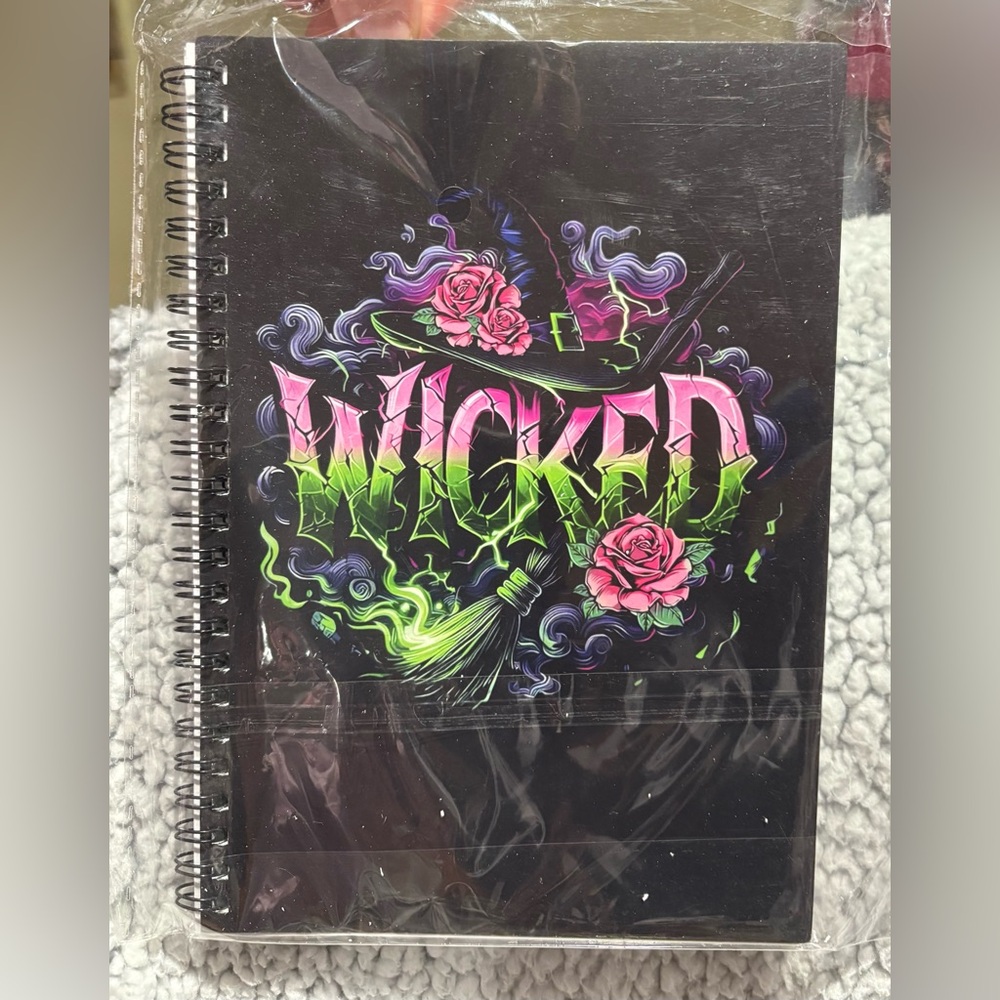 Spiral Notebook with ‘Wicked’Colorful Design